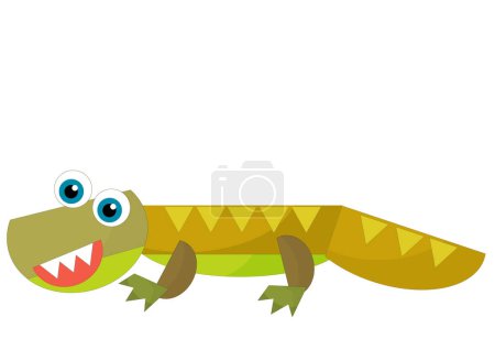 Photo for Cartoon happy and funny colorful prehistoric dinosaur dino smiling friendly isolated illustration for children - Royalty Free Image