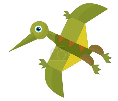 Photo for Cartoon dinosaur pterodactyl or other dino bird isolated illustration for kids - Royalty Free Image