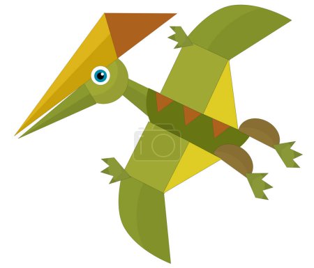 Photo for Cartoon dinosaur pterodactyl or other dino bird isolated illustration for kids - Royalty Free Image