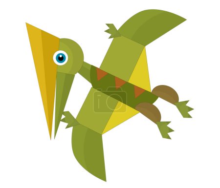 Photo for Cartoon dinosaur pterodactyl or other dino bird isolated illustration for children - Royalty Free Image