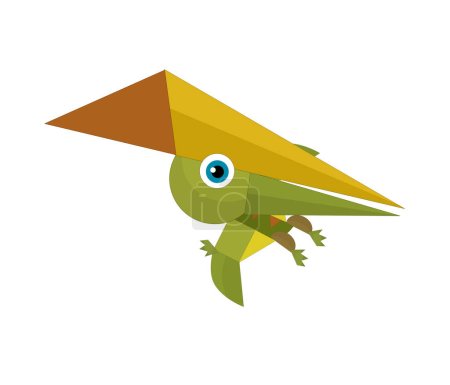 Foto de Dibujos animados dinosaurio pterodáctilo u otro pájaro dino ilustración aislada para niños - Imagen libre de derechos