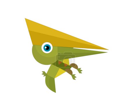 Photo for Cartoon dinosaur pterodactyl or other dino bird isolated illustration for children - Royalty Free Image