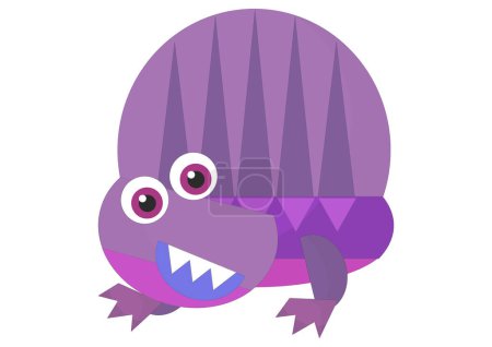 Photo for Cartoon happy and funny colorful prehistoric dinosaur dino smiling friendly isolated illustration for children - Royalty Free Image