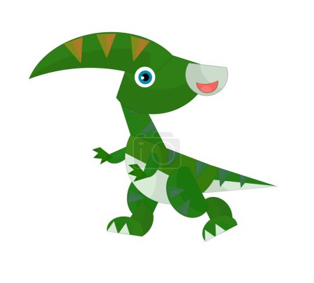 Photo for Cartoon happy and funny colorful prehistoric dinosaur dino isolated illustration for children - Royalty Free Image