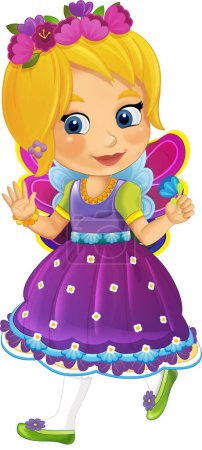 Foto de Personaje de cuento de hadas de dibujos animados ef princesa ilustración aislada para niños - Imagen libre de derechos