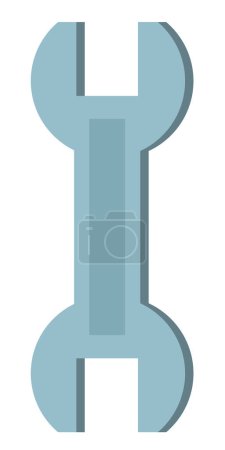 Photo for Cartoon scene with tool wrench for different jobs and usage isolated illustration for kids - Royalty Free Image