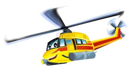 Foto de Helicóptero de ambulancia de dibujos animados ilustración aislada para niños - Imagen libre de derechos