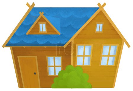 Escena de dibujos animados con madera granja edificio estable o herramienta casa tablones coloridos fondo aislado ilustración para niños