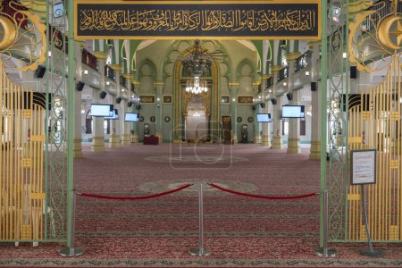 Photo for Masjid Sultan Mosque beautiful interior in the Kampong Glam district of Singapore. - Royalty Free Image