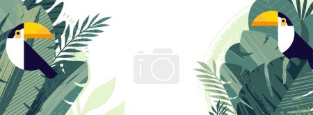 Illustration for Nature background. Vector illustration for web and social media banner, presentation template, background, summer card template, advertising material, travel and holiday ads. - Royalty Free Image