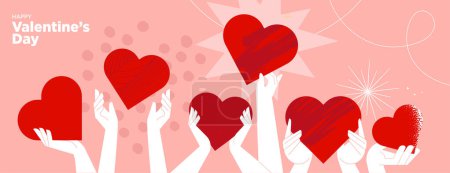 Téléchargez les photos : Célébrons l'amour. Concept pour Valentines carte de jour, message d'amour, fond, médias sociaux, bannière web, marketing. - en image libre de droit