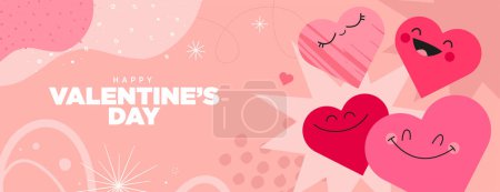 Téléchargez les photos : L'amour. Illustration vectorielle pour carte Saint-Valentin, message d'amour, fond, message de médias sociaux, bannière web, marketing. - en image libre de droit
