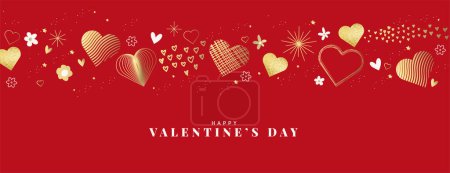 Téléchargez les photos : Modèle de carte de vœux romantique. Illustration vectorielle pour la Saint Valentin, message d'amour, message sur les médias sociaux, bannière web, marketing. - en image libre de droit