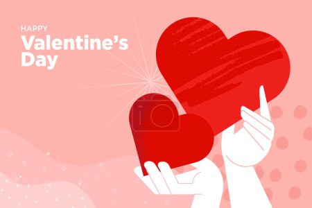 Foto de Amor. Ilustración vectorial para tarjeta de San Valentín, mensaje de amor, fondo, publicación de redes sociales, banner web, marketing. - Imagen libre de derechos