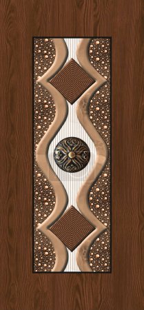 Téléchargez les photos : Imprimable stratifié moderne en bois nouvelle conception de la peau de la porte et papier peint de fond - en image libre de droit