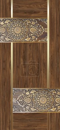 Téléchargez les photos : Imprimable stratifié moderne en bois nouvelle conception de la peau de la porte et papier peint de fond - en image libre de droit