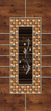 Photo for Printable wooden modern laminate new door skin design and background wall paper - Royalty Free Image
