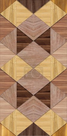 Foto de Panel de madera decorativo triangular, diseño de chapa laminada - Imagen libre de derechos