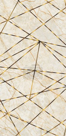 Foto de Tiras doradas con papel pintado de mármol natural, diseño de panel de felpa, paneles de armario-paneles de pared decorativos Diseño - Imagen libre de derechos