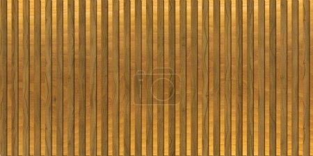 Foto de Yellow Wooden slats. wood lath line arrange pattern texture background - Imagen libre de derechos