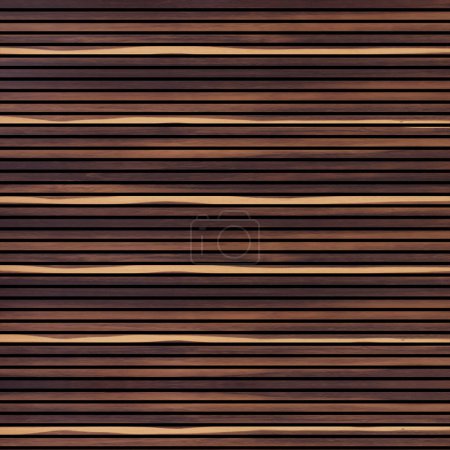 Foto de Listones de madera. Línea de listones de madera natural organizar patrón textura fondo - Imagen libre de derechos