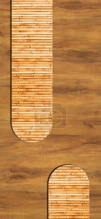 Téléchargez les photos : Imprimable en bois moderne stratifié conception de la peau de la porte et fond mur pap - en image libre de droit