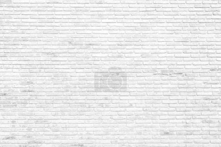 Photo for White brick wall texture background. wallpaper for interior and exterior and backdrop design. Paint brickwork wall and copy space. - Royalty Free Image