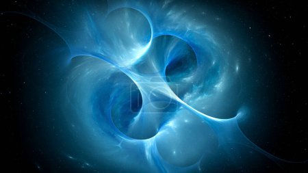 Téléchargez les photos : Portail vortex futuriste rayonnant bleu dans le concept spatial, fond abstrait généré par ordinateur - en image libre de droit