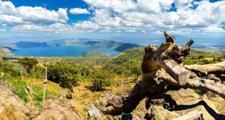 Photo for Panoramic view of the Coatepeque Lake in El Salvador, Central America - Royalty Free Image