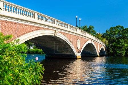 Photo for John W. Weeks Memorial Footbridge across the Charles River between Boston and Cambridge - Massachusetts, United States - Royalty Free Image