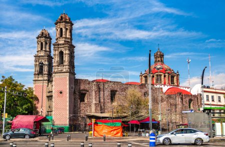 Photo for San Hipolito Church in Paseo de la Reforma, historic center of Mexico City - Royalty Free Image