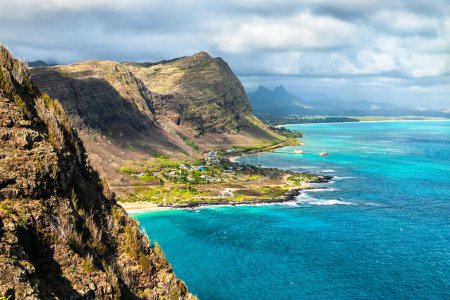 Téléchargez les photos : Point de mire Makapuu sur l'île d'Oahu à Hawaï - en image libre de droit