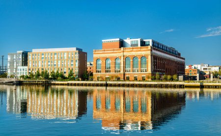 Téléchargez les photos : Bâtiments historiques à la rivière Providence à Providence Rhode Island, États-Unis - en image libre de droit