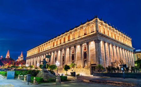 Téléchargez les photos : Teatro Degollado, un théâtre mexicain néoclassique à Guadalajara, Mexique au coucher du soleil - en image libre de droit