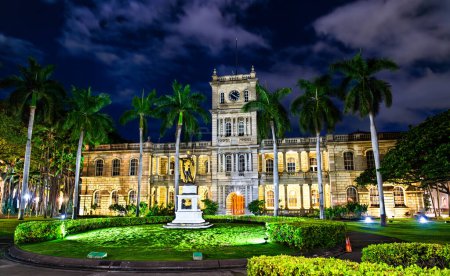 Hawaii State Supreme Court in Honolulu, Oahu, Vereinigte Staaten in der Nacht