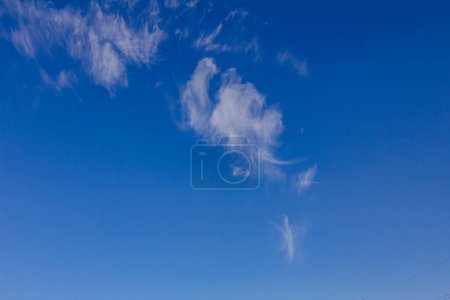 Photo for Clear blue sky and white tiny cloud on day time for background usage. - Royalty Free Image