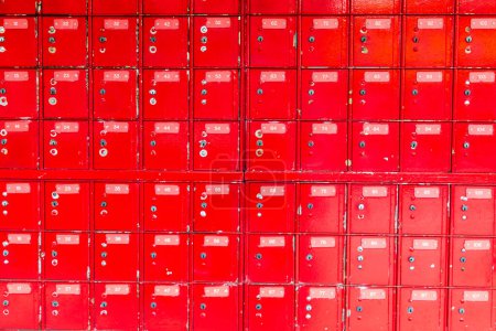 Photo for Old fashioned red post boxes in New Zealand - Royalty Free Image