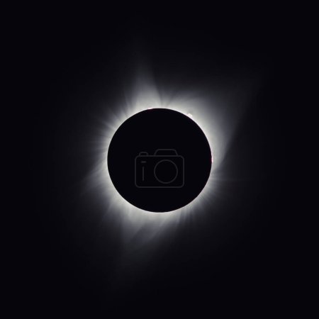 Corona solar interior vista durante un eclipse