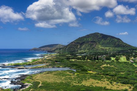Photo for Koko crater and Oahu's south shore - Royalty Free Image