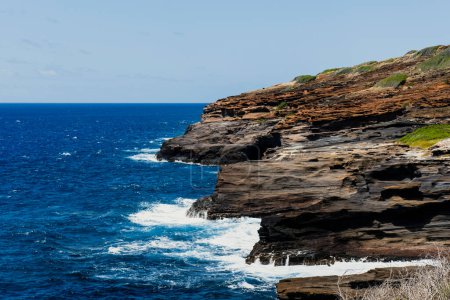 Foto de Acantilados azules y hawaianos del Pacífico - Imagen libre de derechos