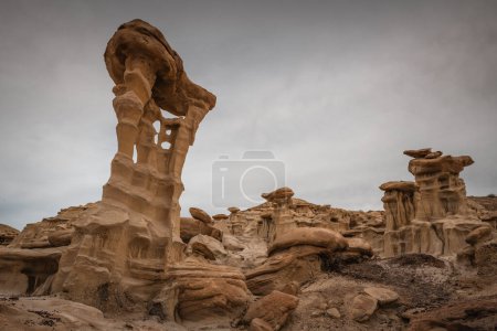 Rock formation called the alien throne in the valley of dreams