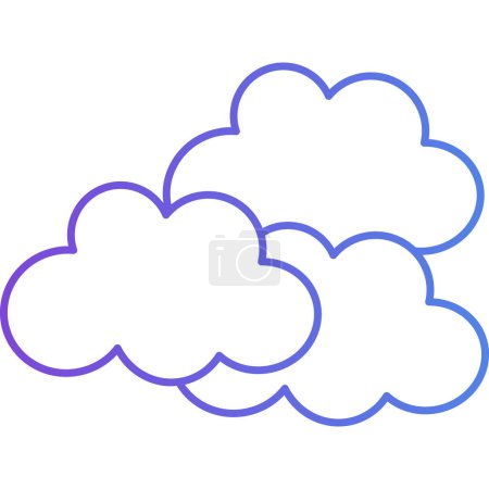 Illustration for Cloudy which can easily edit or modify - Royalty Free Image