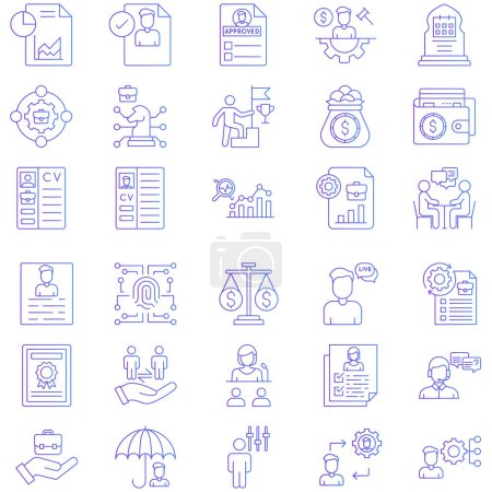 Illustration for Human Resources Icon Pack - Royalty Free Image