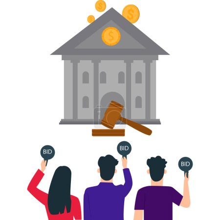 Téléchargez les illustrations : Illustration de prêt d'entreprise qui peut facilement modifier ou modifier - en licence libre de droit