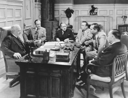 Foto de Reunión de negocios de hombres, imagen retro - Imagen libre de derechos