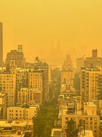 Photo for New York City after smoke from fires over Canada - Royalty Free Image