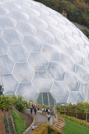 Photo for CORNWALL, UK - October 14, 2008. Biome (dome) at Eden Project Botanic Gardens in Cornwall England, UK - Royalty Free Image