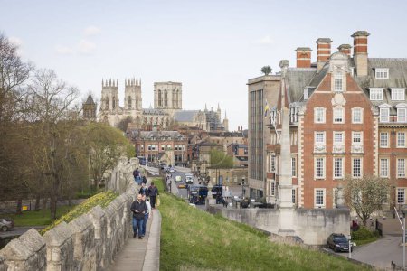 Photo for YORK, UK - April 17, 2023. View of York Minster and The Grand Hotel from the city walls. York, UK - Royalty Free Image