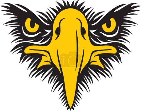 Photo for Eagle Face Front View Vector Illustration - Royalty Free Image