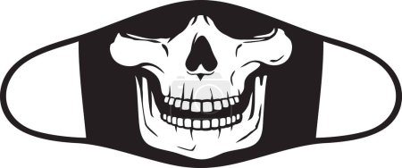 Photo for Skeleton Face Mask. Skull Jaw. Black and White. Vector Illustration. - Royalty Free Image